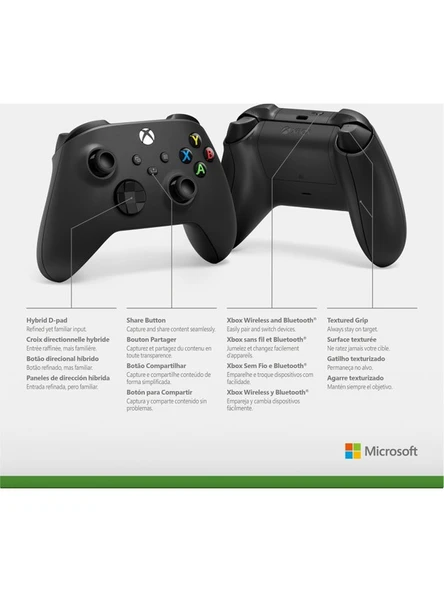Microsoft Xbox Wireless Controller 9. Nesil Carbon Black Siyah Orjinal - Resim 5