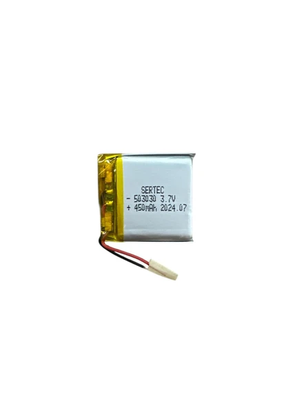 503030 3.7V 450mAh Li-Polymer Pil (Devreli/1.5A) ürün görseli 1