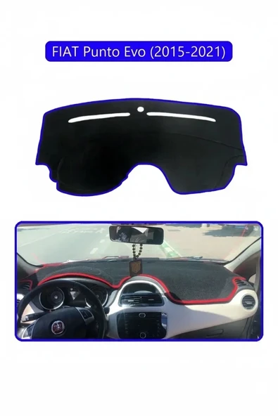 FIAT Punto Evo 2015-2021 Modellerine UygunTORPİDO KORUMA HALISI MAVİ KENAR ürün görseli 1