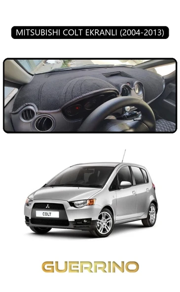 MITSUBISHI COLT EKRANLI 2004-2013TORPİDO KORUMA HALISI SİYAH KENAR ürün görseli 1
