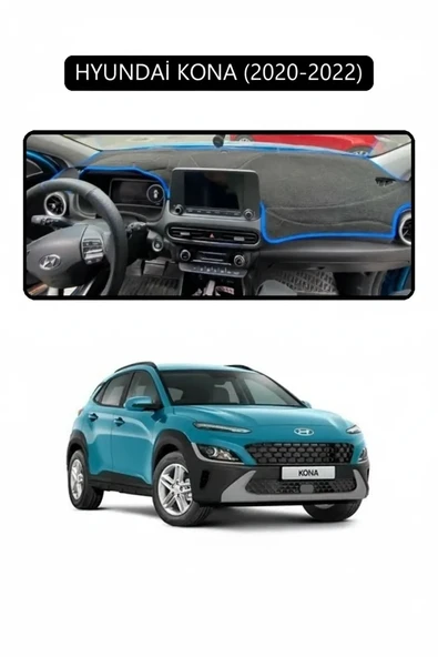 HYUNDAİ KONA 2020-2022TORPİDO KORUMA HALISI SİYAH KENAR ürün görseli 1