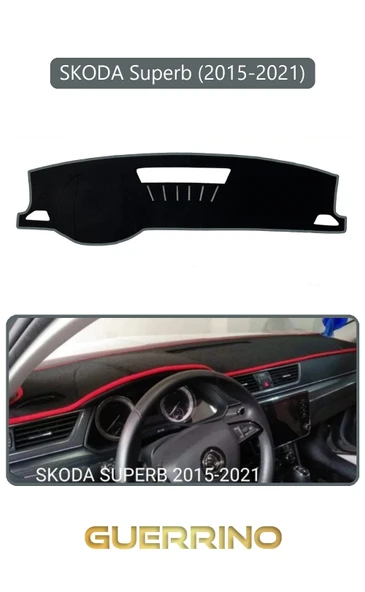 SKODA Superb (2015-2021)TORPİDO KORUMA HALISI GRİ KENAR ürün görseli 1