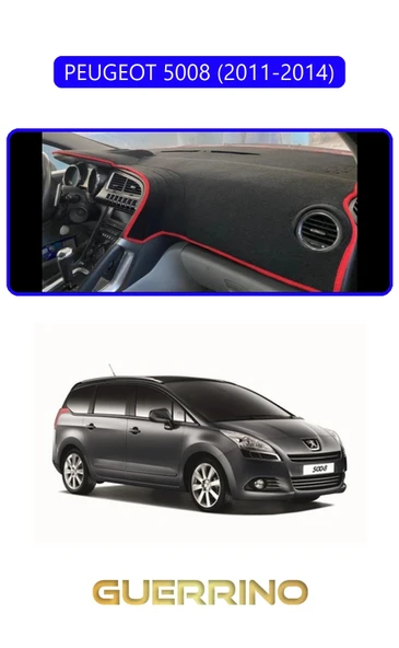 PEUGEOT 5008 (2011-2014)TORPİDO KORUMA HALISI MAVİ KENAR ürün görseli 1