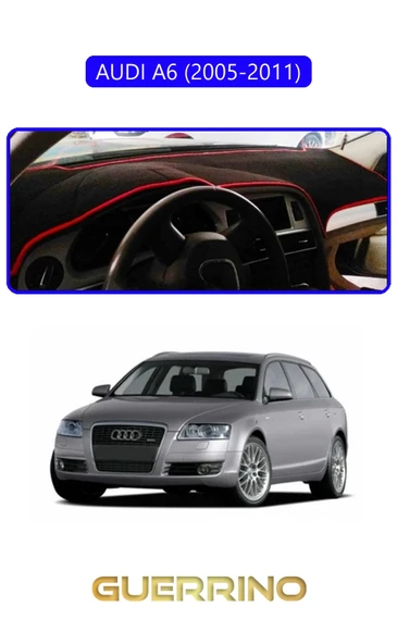 AUDI A6 (2005-2011) TORPİDO KORUMA HALISI MAVİ KENAR ürün görseli 1