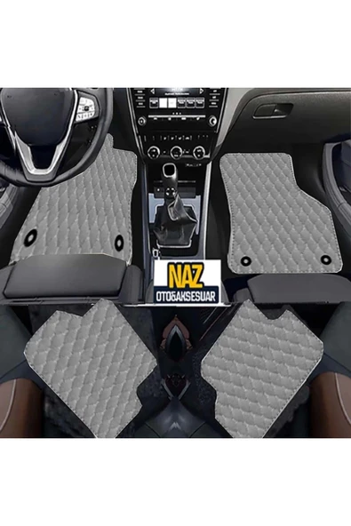 FORD ECOSPORT 2016 + Uyumlu Gri Dikişli Gri Deri Paspas ürün görseli 1