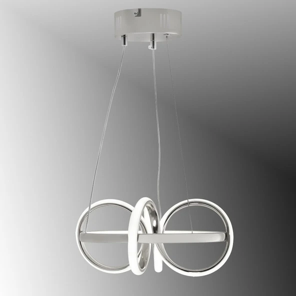 TT003-KR TT Aydınlatma Sarmal Modeli Krom Kaplama Led Avize ürün görseli 1