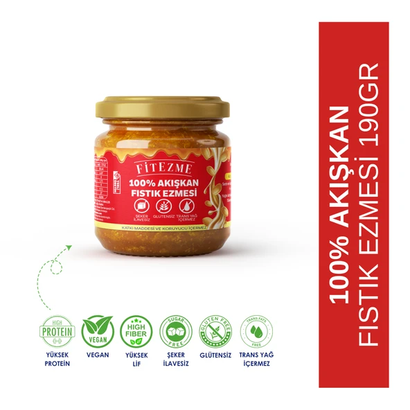 Fitezme 100% Fıstık Ezmesi Akışkan 190g ürün görseli 1
