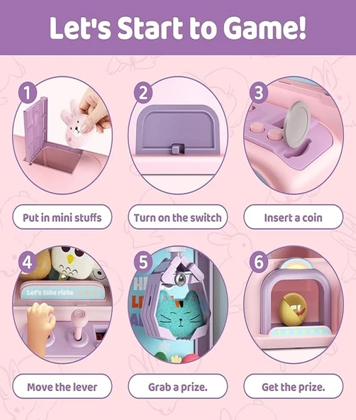 Oyuncak Tutma Makinesi Claw Machine - Resim 3