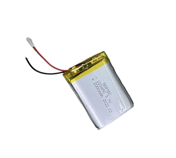 103450 3.7V 2000 MAh Li-Polymer Pil (Devreli/1.5A) ürün görseli 1