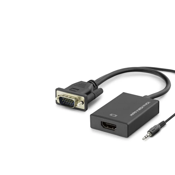 Vga To Hdmı F Çevirici + Audıo 1080P Siyah HDX7794 ürün görseli 1