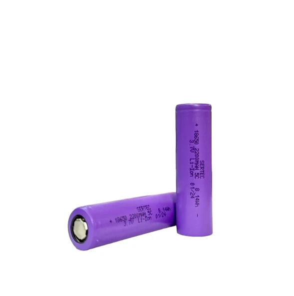 18650 3.7V 2200 Mah 5C Li-Ion Şarjlı Pil ürün görseli 1