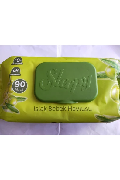 Sleepy 90'lı Doğal Zeytinyağlı Islak Bebek Havlusu ürün görseli 1