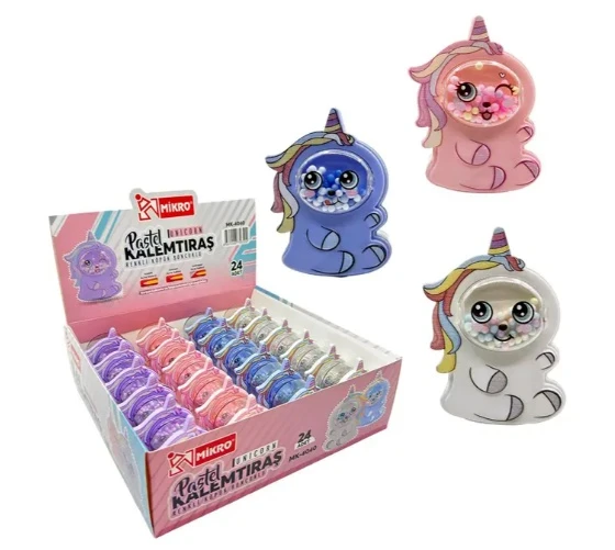 Pastel Kalemtraş Köpük Boncuklu Unicorn Mk-4040 - 2 adet ürün görseli 1
