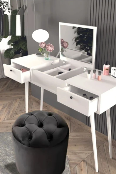 Mobilya Stant Most Hallow Kapitoneli Sandıklı Puf 25 Siyah Kadife Kumaş (Evinize Teslim) ürün görseli 1