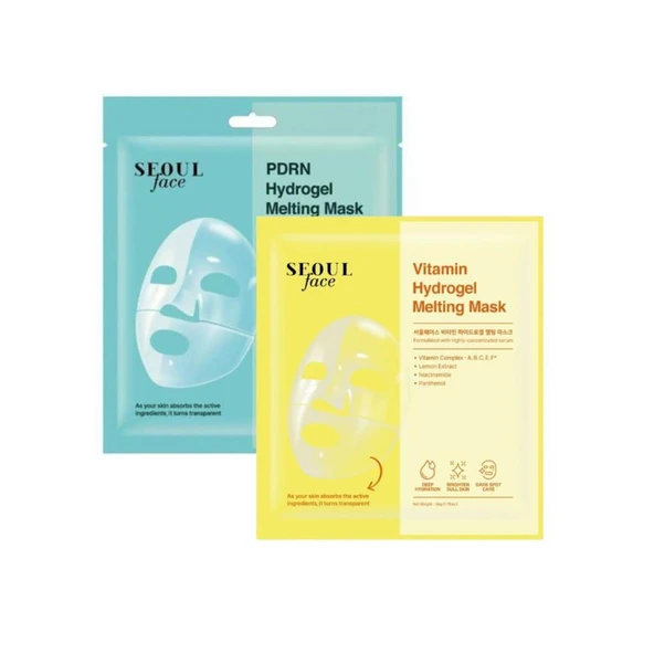 Dermal Pdrn Hydrojel Eriyen Maske Nemlendirici Şeffaf Jel Maske 34 gr. ve Vitamin Eriyen Maske 34 gr. ürün görseli 1