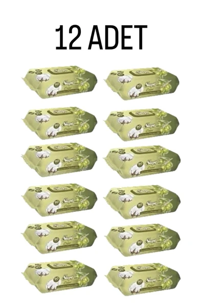 Sleepy Zeytinyağlı Islak Havlu 12 Paket 1080 Yaprak ürün görseli 1