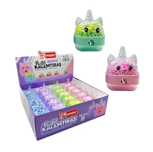 Pastel Kalemtraş Köpük Boncuklu Unicorn Mk-4030 - 2 adet ürün görseli 1