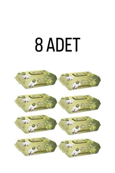 Sleepy Zeytinyağlı Islak Havlu 8 Paket 720 Yaprak ürün görseli 1