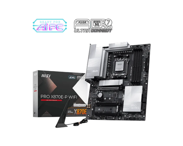 MSI PRO X870E-P WIFI AM5 DDR5 8200MHZOC 3X M.2  USB4 GBPS HDMI 5G LAN WIFI 7 RGB ATX ürün görseli 1