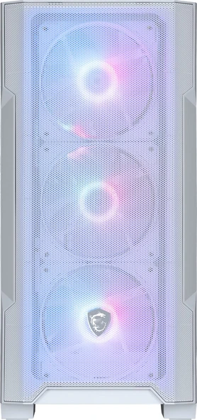 MSI MAG FORGE M100R WHITE TEMPERLI CAM 3X120MM 1X120MM ARGB FAN MATX GAMING BILGISAYAR KASASi ürün görseli 1