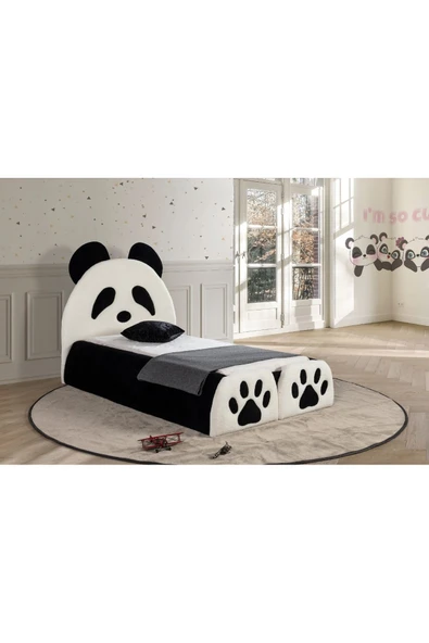 Mobilya Stant Most Panda Tek Kişilik Karyola Teddy Kumaş 90x190 Yatak İçindir (Evinize Teslim) ürün görseli 1