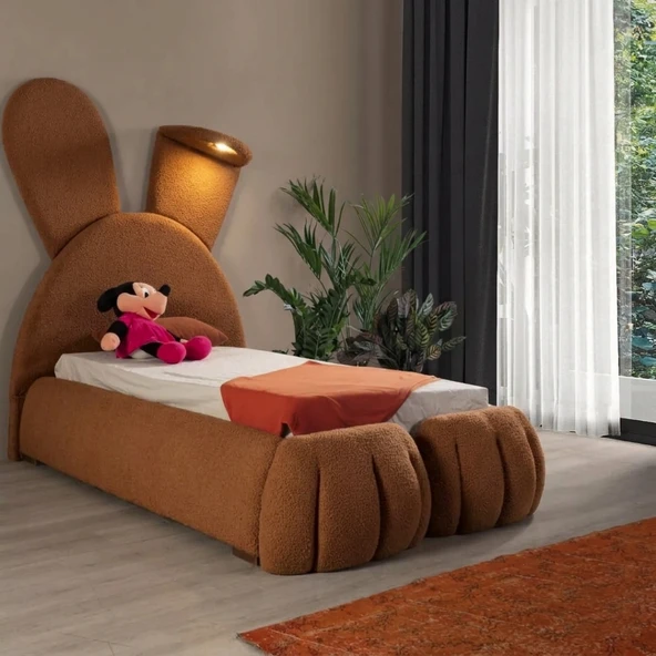 Mobilya Stant Most Bunny Tek Kişilik Karyola Sahara Dune Kumaş 120x200 Yatak İçindir(Evinize Teslim) ürün görseli 1