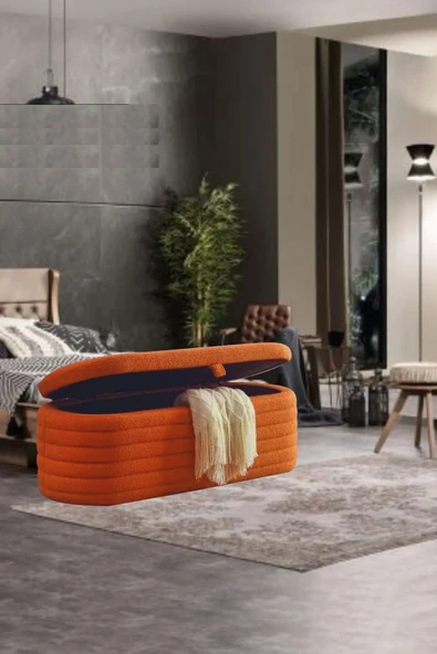 Mobilya Stant Most Line Sandıklı Bench 08 Tarçın Bukle Kumaş (EVİNİZE TESLİM) ürün görseli 1