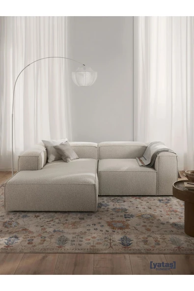 Mobilya Stant Most Mollis Plus Sol Köşe 2 Modül Köşe 01 Beyaz Lüks Bukle Kumaş Yumuşak Sünger(EVİNİZE TESLİM) ürün görseli 1
