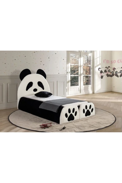Mobilya Stant Most Panda Tek Kişilik Karyola Teddy Kumaş 120x200 Yatak İçindir(Evinize Teslim) ürün görseli 1