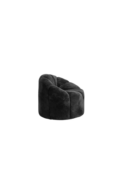 Mobilya Stant Most Line Berjer İthal Siyah Teddy Kumaş (Evinize Teslim) - Resim 2