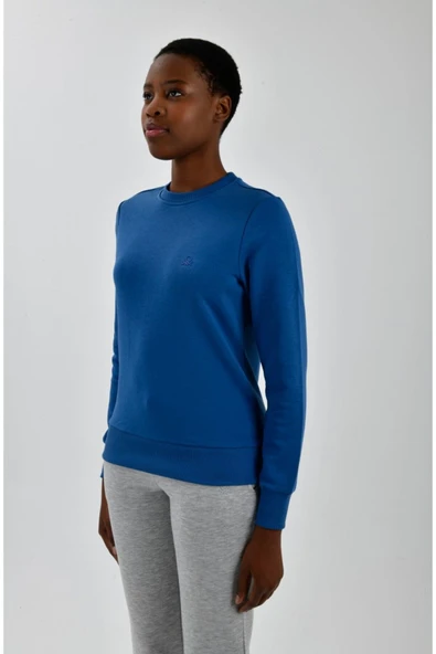 Kadın Sol Göğsü Logo Detaylı Sweatshirt - Resim 2
