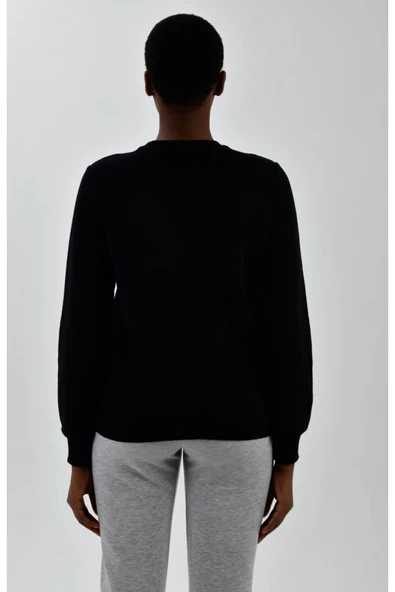 Kadın Sol Göğsü Logo Detaylı Sweatshirt - Resim 7