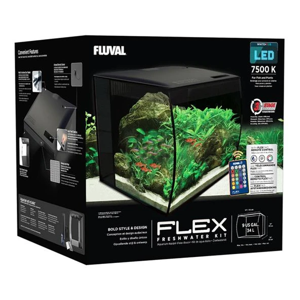 Fluval Flex Akvaryum 57 Lt Siyah - Resim 2