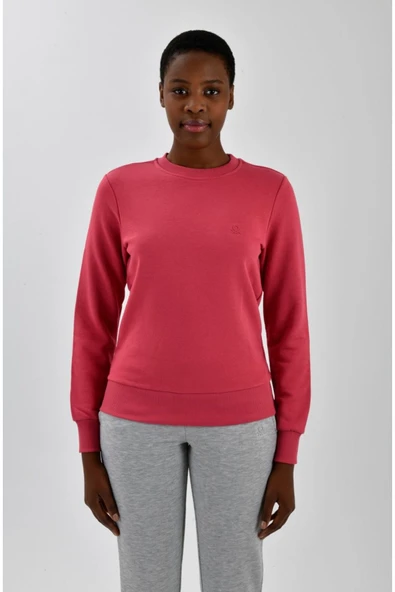 Kadın Sol Göğsü Logo Detaylı Sweatshirt - Resim 9
