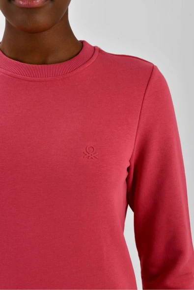 Kadın Sol Göğsü Logo Detaylı Sweatshirt - Resim 12