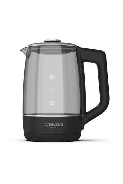 Xenon Smart Akıllı Kettle  2200W, 1.7 Litre, Mobil Kontrol, Sesli Asistan, Akıllı Cam Siyah Su Isıtıcı (X7103) ürün görseli 1