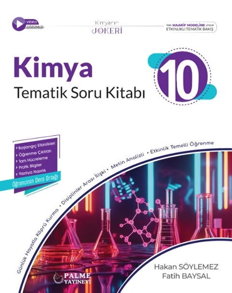 Palme Yayınları 10. Sınıf Kimya Tematik Soru Kitabı ürün görseli 1