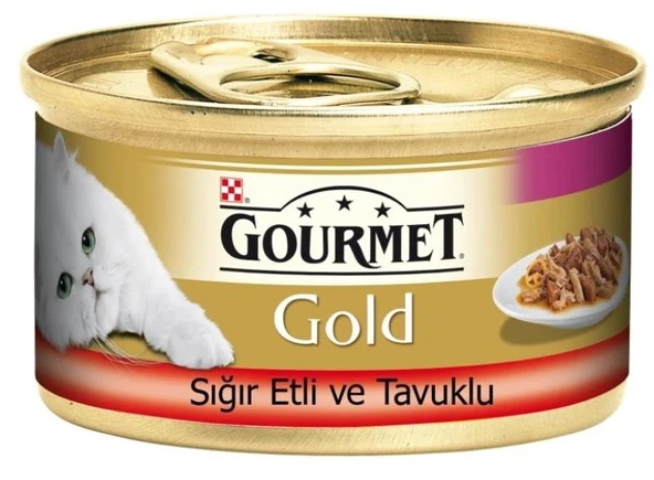 Gourmet Gold Sığır Etli Ve Tavuklu Kedi Konservesi 85 Gr ürün görseli 1