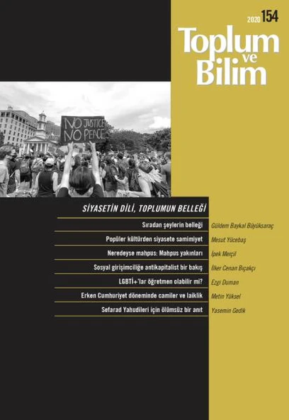 Toplum ve Bilim 154 2020 ürün görseli 1