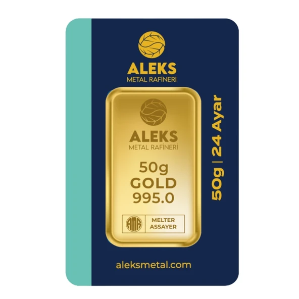 AgaKulche 50 gr 995 24 Ayar AMR Külçe Altın ürün görseli 1
