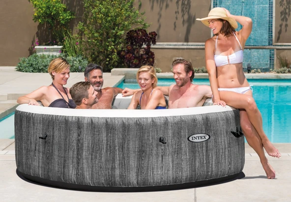 İNTEX 28442 6 KİŞİLİK GREYWOOD DELUXE YUVARLAK SPA SETİ 2.16m x 71cm ürün görseli 1