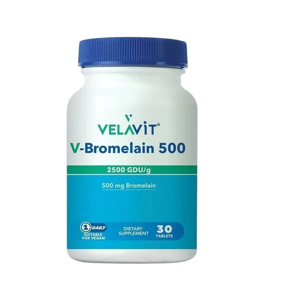 Velavit V-Bromelain 500 MG 30 Tablet ürün görseli 1