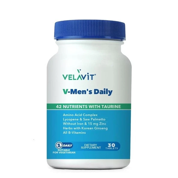 Velavit V-Men's Daily 42 Nutrients With Taurine 30 Tablet ürün görseli 1