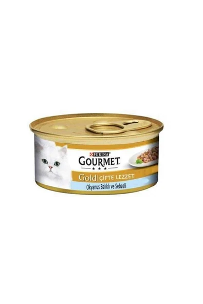 Gourmet Çifte Lezzet Okyanus Balığı Ve Sebzeli Kedi Konservesi 85 gr * 24 Adet ürün görseli 1