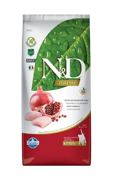 N&D Prime Tahılsız Kitten Tavuklu Narlı Yavru Kedi Maması 5 Kg ürün görseli 1