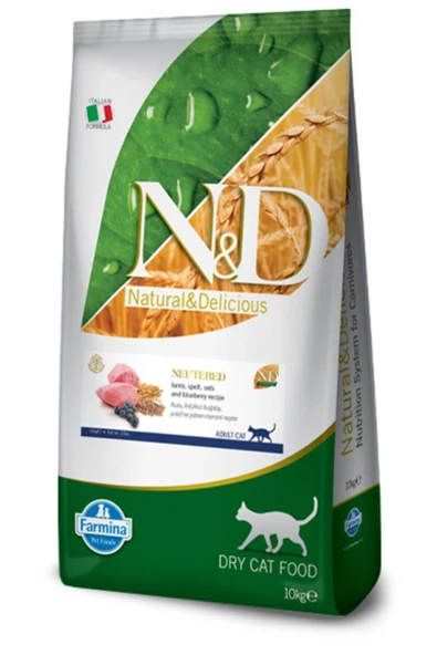 N&D Düşük Tahıllı Kuzulu Kısır Kedi Maması 10 Kg ürün görseli 1