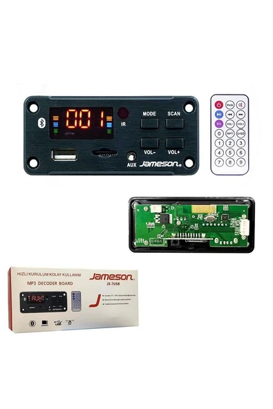 Oto Teyp Çevirici Bord 12v Bt/usb/sd/fm/aux Konuşmalı Renkli Ekranjs-7usb ürün görseli 1