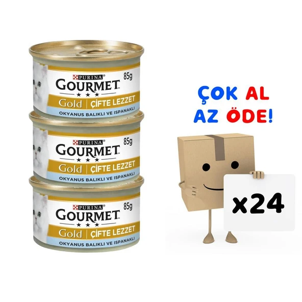Gourmet Gold Okyanus Balıklı Ve Sebzeli Kedi Konservesi 85 gr 24'lü Paket ürün görseli 1