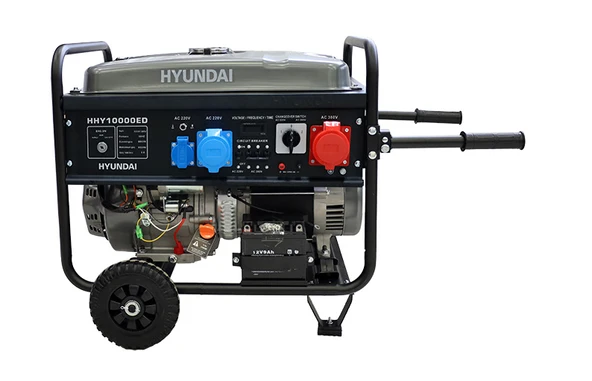 Hyundai HHY10000ED 8000W Benzinli Jeneratör 220V / 380V Çift Voltaj, Sessiz ve Güçlü ürün görseli 1