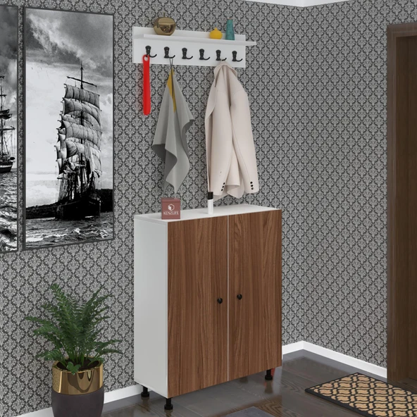 Kenzlife portmanto ayakkabılık ve askılık tomak6 cvzbyz 98*100*32 otuz çift ayakkabı kapasitesi ürün görseli 1